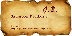 Galambos Magdolna névjegykártya